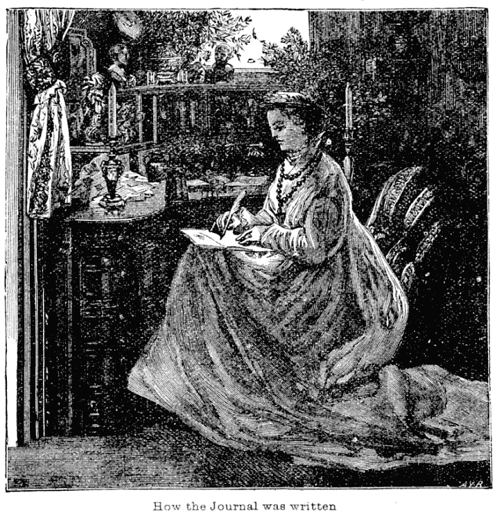 Victorian Woman Writing Journal