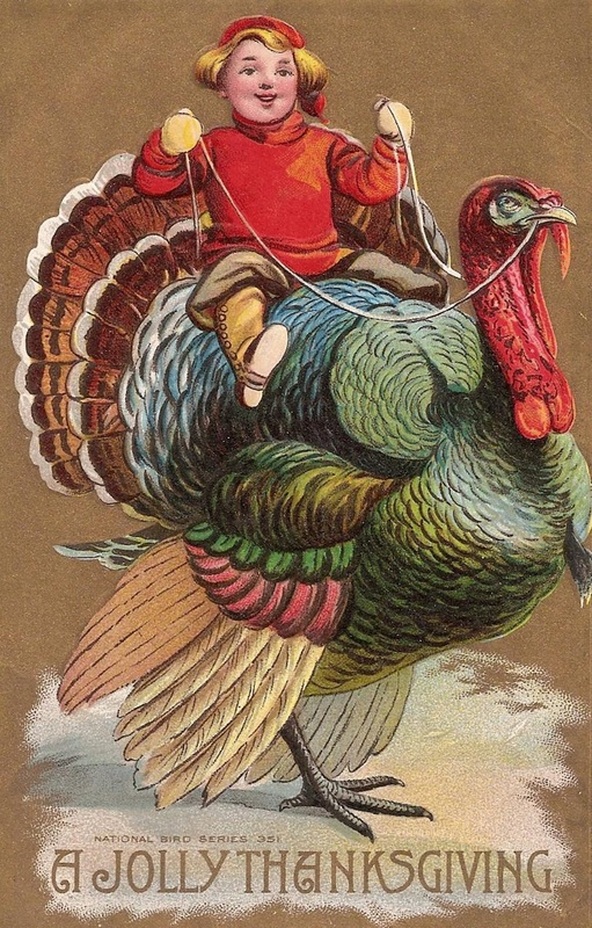 Retro Thanksgiving card